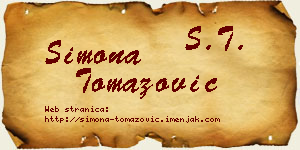 Simona Tomazović vizit kartica